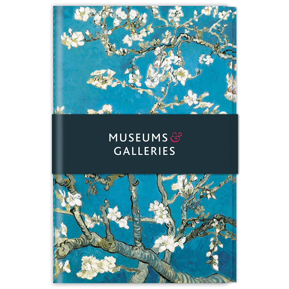 Van Gogh 'Almond Branches In Bloom' Stitched Notebook